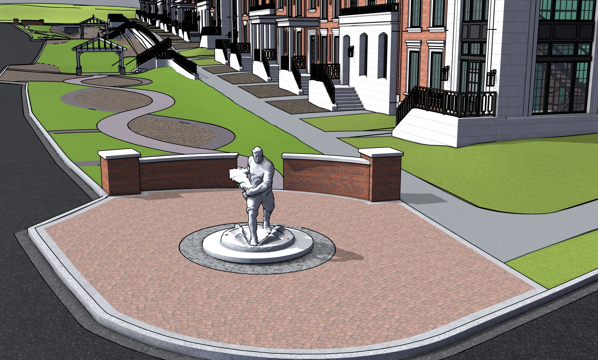 5-min Biltmore Walk sculpture - concept sketch