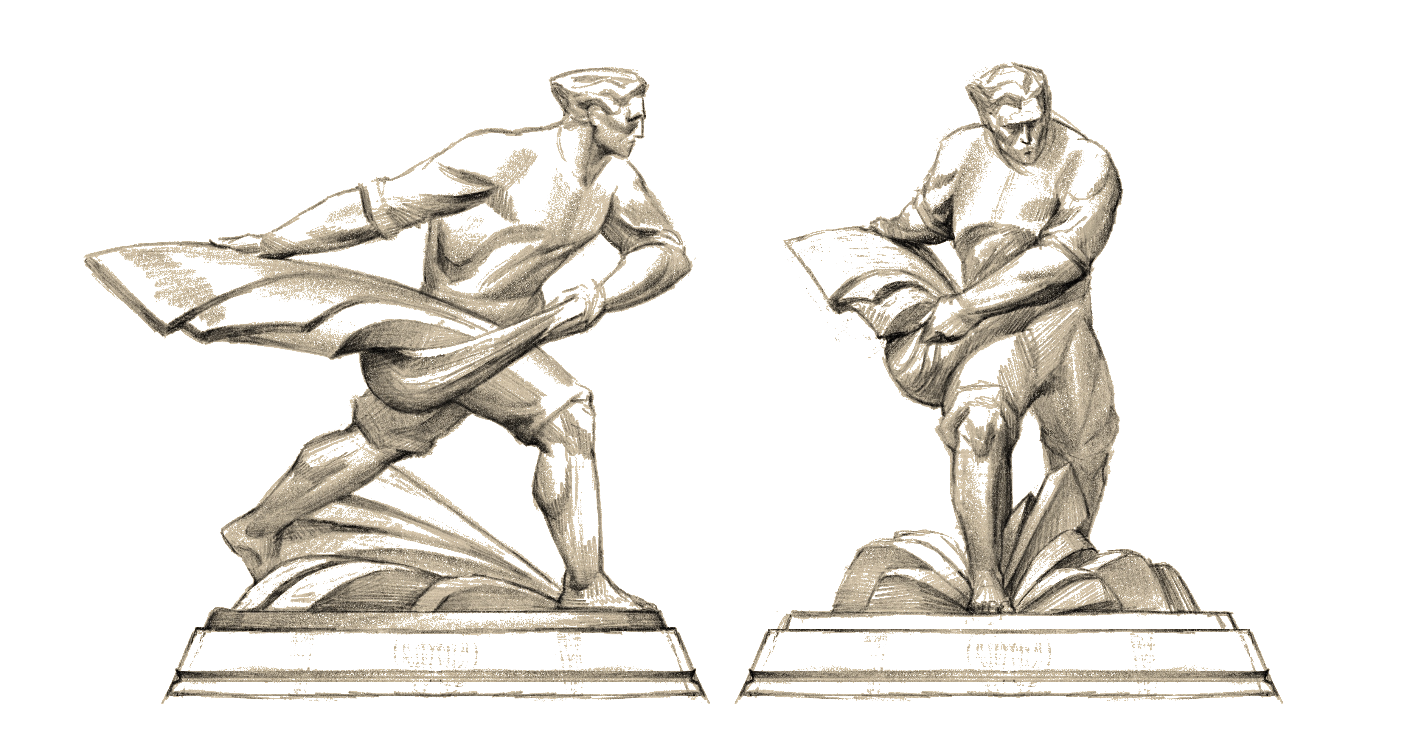 Biltmore Walk sculpture - concept sketch Biltmore Walk sculpture - concept sketch